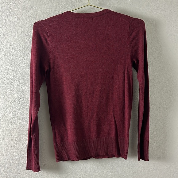 Merona Brand Maroon Red Jeweled Collar Button Up Cardigan - Picture 5 of 6